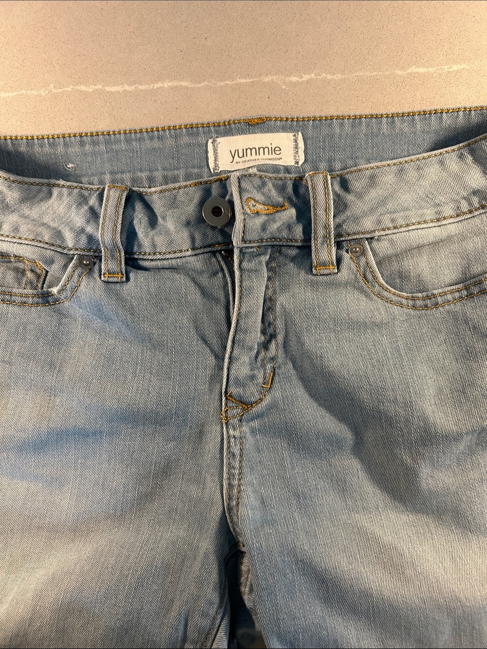 Yummie by Heather Thomson Light Blue Jean Shorts - Casual Denim